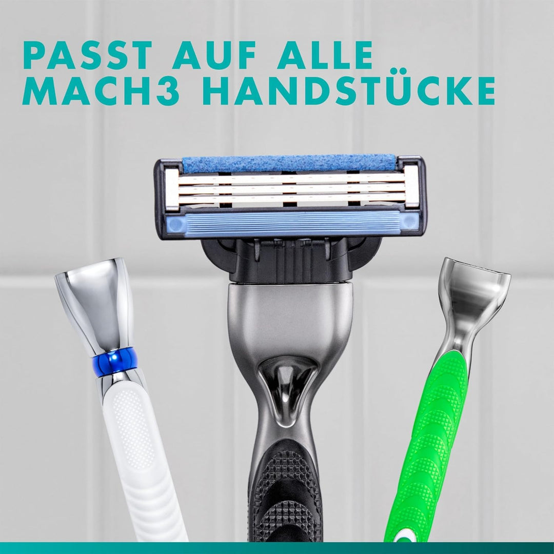 Gillette Mach3 Rasierklingen, 15 ORIGINAL Ersatzklingen, Klingen für Herren mit Gleitstreifen für ei