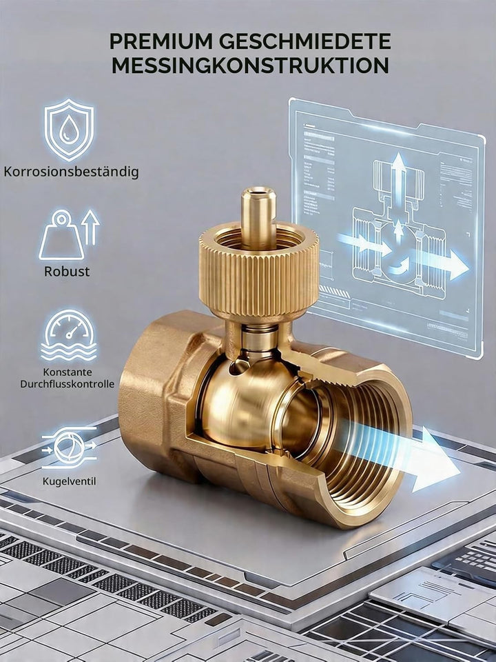 Smart Ball-Wasserventil, App-Steuerung, 4 Timer-Modi für automatische Steuerung, unterstützt 2,4-GHz