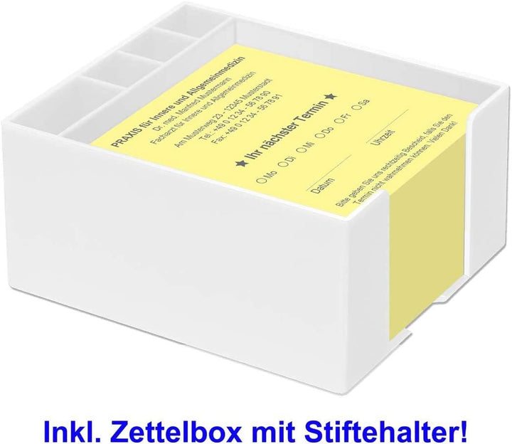 500 Terminzettel Terminkarten nächster Termin mit Ihrer Adresse personalisiert in praktischer Zettel