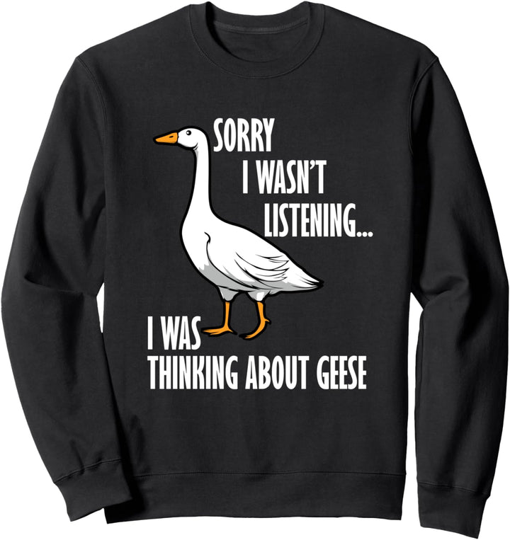 Nachdenken über Gänse Wildtiere Vögel Natur Sweatshirt