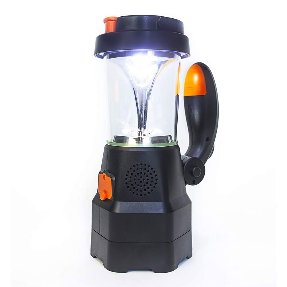 Led Kurbel Laterne - Taschenlampe - Notfall Lampe 4in1 mit Notfallradio - Powerbank 2100mAh - SOS-Si