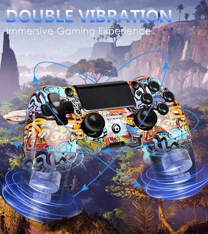 Controller Kompatibel mit PS-4,Integrierte 600 mAh Batterie mit Doppelt Vibrationssensor/6 Achse,Wir