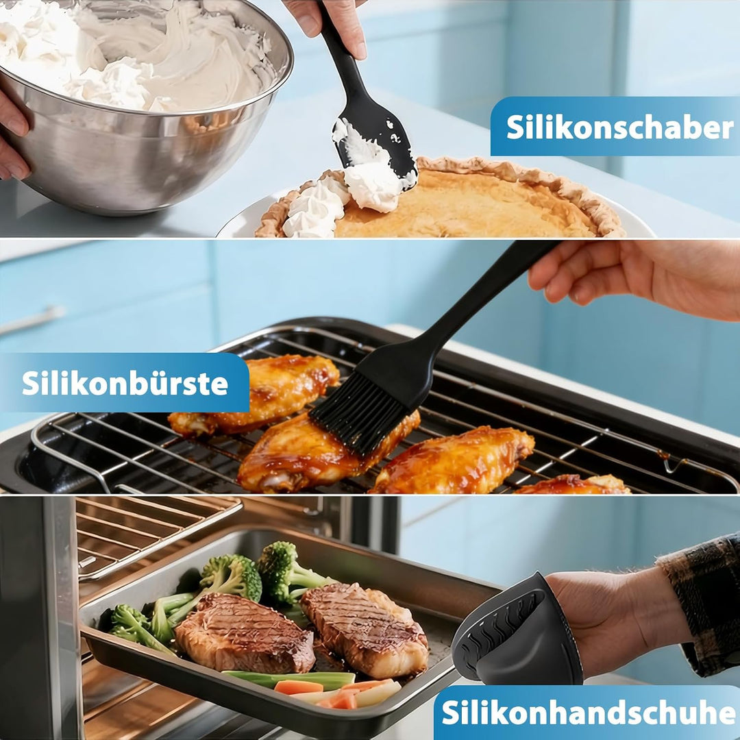Heissluftfritteuse Zubehör für Philips Airfryer 3000-5000 serie 9L, Faltbar Silikonform Heissluftfri