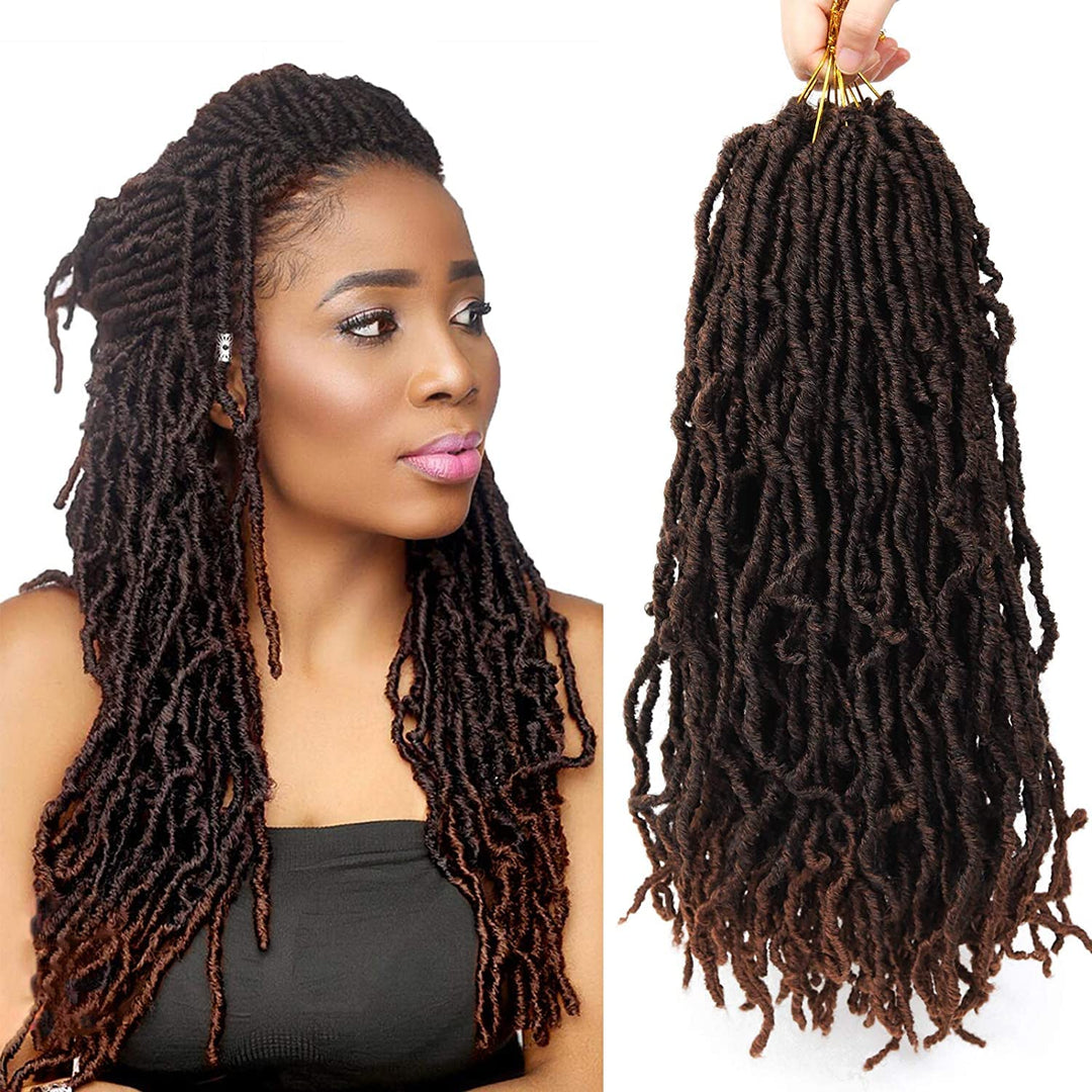 Beyond Beauty 6 Packungen/Lot Nu Faux Locs Häkelhaar, 61 cm, vorgeschlungene Göttin Locs Häkelhaar,