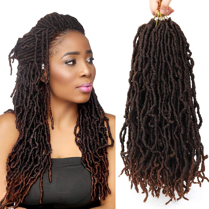 Beyond Beauty 6 Packungen/Lot Nu Faux Locs Häkelhaar, 61 cm, vorgeschlungene Göttin Locs Häkelhaar,