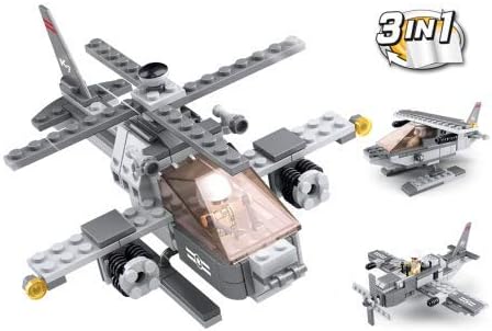SLUBAN M38-B0537 NAVY. 9 INTO 1. 9 DIFFERENT ITEMS IN ONE DISPLAY BOX. COMBINE THE 9 TO MAKE AIRCRAF