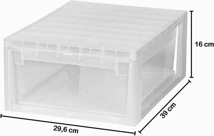 KREHER Schubladenbox mit 12 Liter Nutzvolumen in Grösse Medium (M) .Passend für z.B. Socken, Krawatt