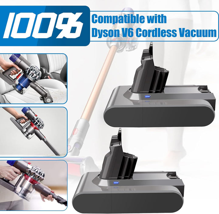 6.0Ah Akku für Dyson V6, Ersatzakku für Dyson DC62 SV03 DC58 DC59 DC61 DC72 DC74 SV05 SV06 SV07 SV09