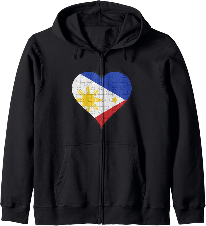 Philippinen Filipino Flagge Herz Kapuzenjacke