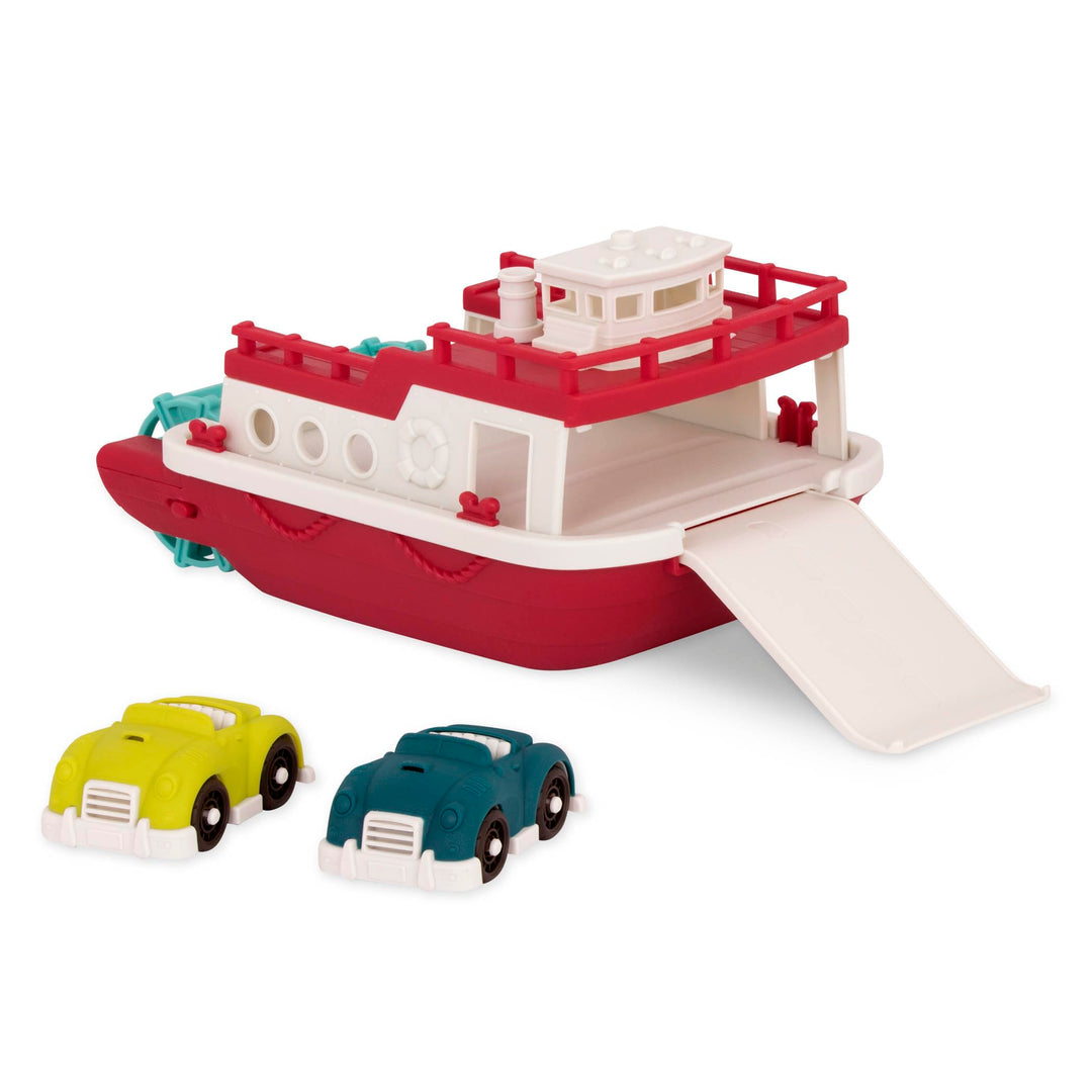 Battat – Fährschiff – Spielzeug-Fährschiff & Autos – 2 Mini-Spielzeugautos – Pretend Play Spielzeug