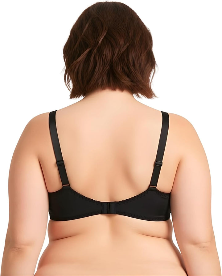 Curve Muse Damen Minimizer BH Ungefüttert Bügel Spitzenstickerei - 2er Pack 75C Blau, Silber(2er Pac