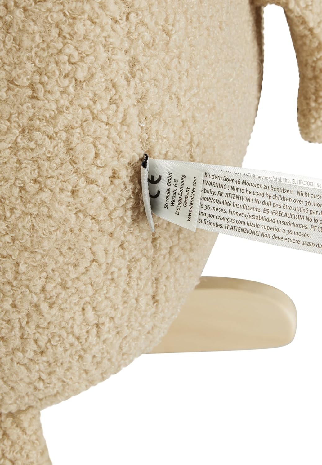 Sterntaler Schaukeltier Schaf Flocke - Schaukeltier aus Plüsch mit weicher Sitzfläche - Schaukelpfer