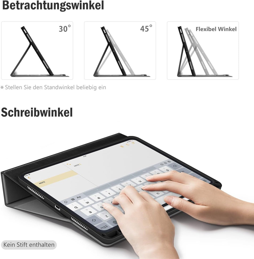 Antbox Leder Hülle iPad Air 2022 5.Generation/iPad Air 2020 4.Gen Hülle iPad 10.9 Zoll mit Stifthalt