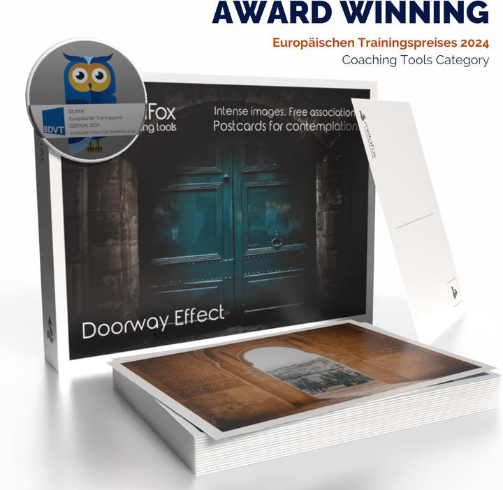 metaFox Coaching Postkarten | Doorway Effect | 52 hochwertige Karten für bedeutsame Gespräche und Be