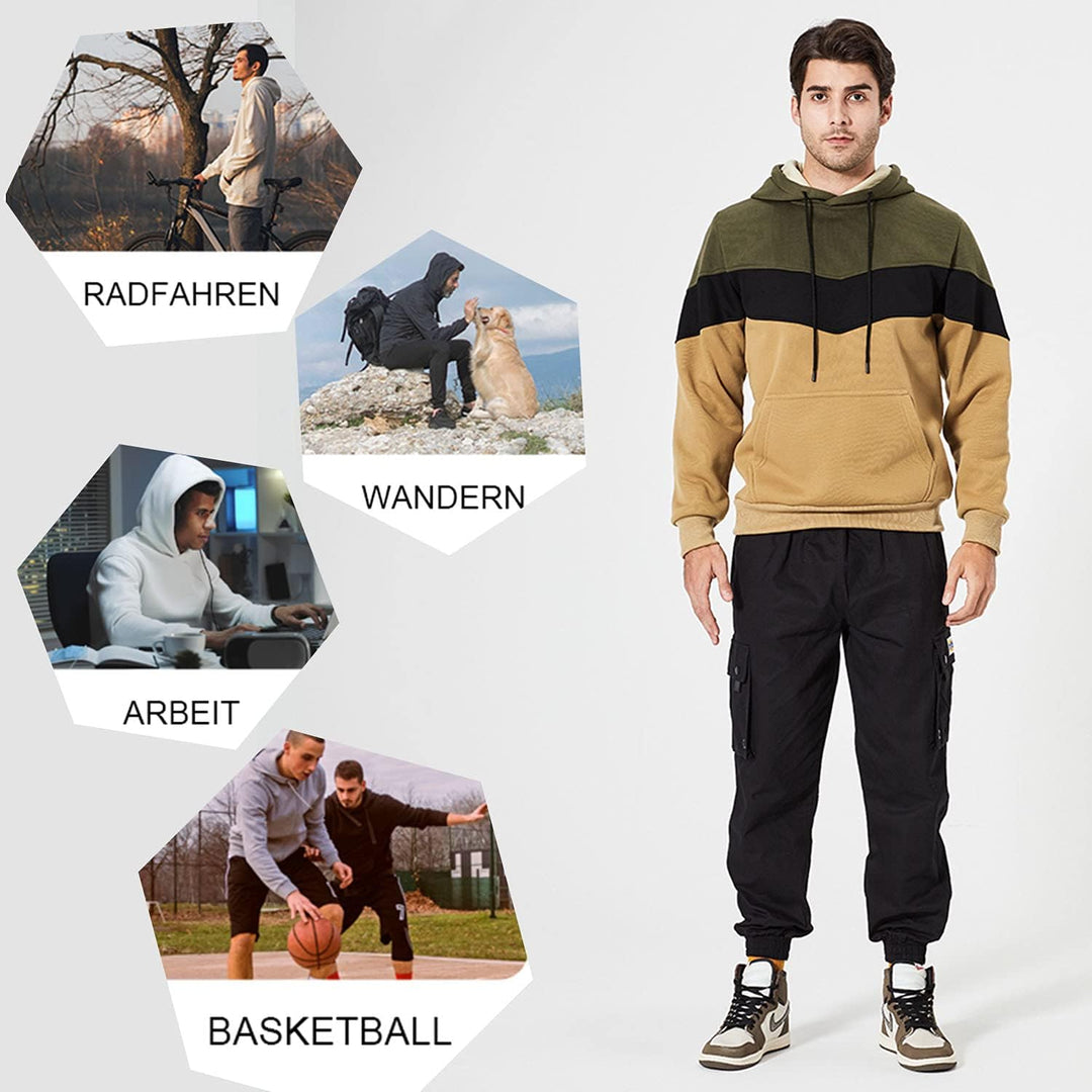 MANLUODANNI Herren Kapuzenpullover Raglan Men's Hoodie Pullover mit Kapuze Casual Sweatshirt Classic
