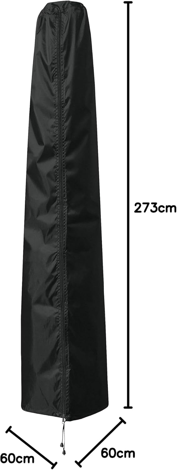 B.PRIME Schutzhülle für Sonnenschirme mit 350cm bis 450cm Durchmesser - Abdeckhaube H273cm x B45/60c