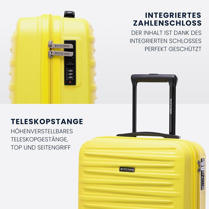 WITTCHEN Skyspeed Line Kabinenkoffer Kleines Kabinengepäck ABS Hartschalenkoffer Reisekoffer Rollkof