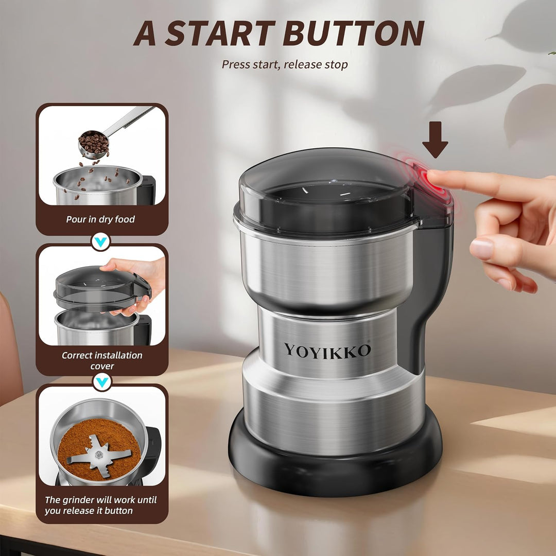 Elektrische Kaffeemühle, 300 W, verstellbares Mahlen, Espresso/Tropfen/Ausgiessen, für Kaffee, Gewür