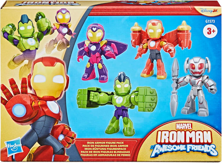 Iron Man und Seine fantastischen Freunde Marvel Iron Armor 4-er Pack, Coole Actionfiguren zum Sammel