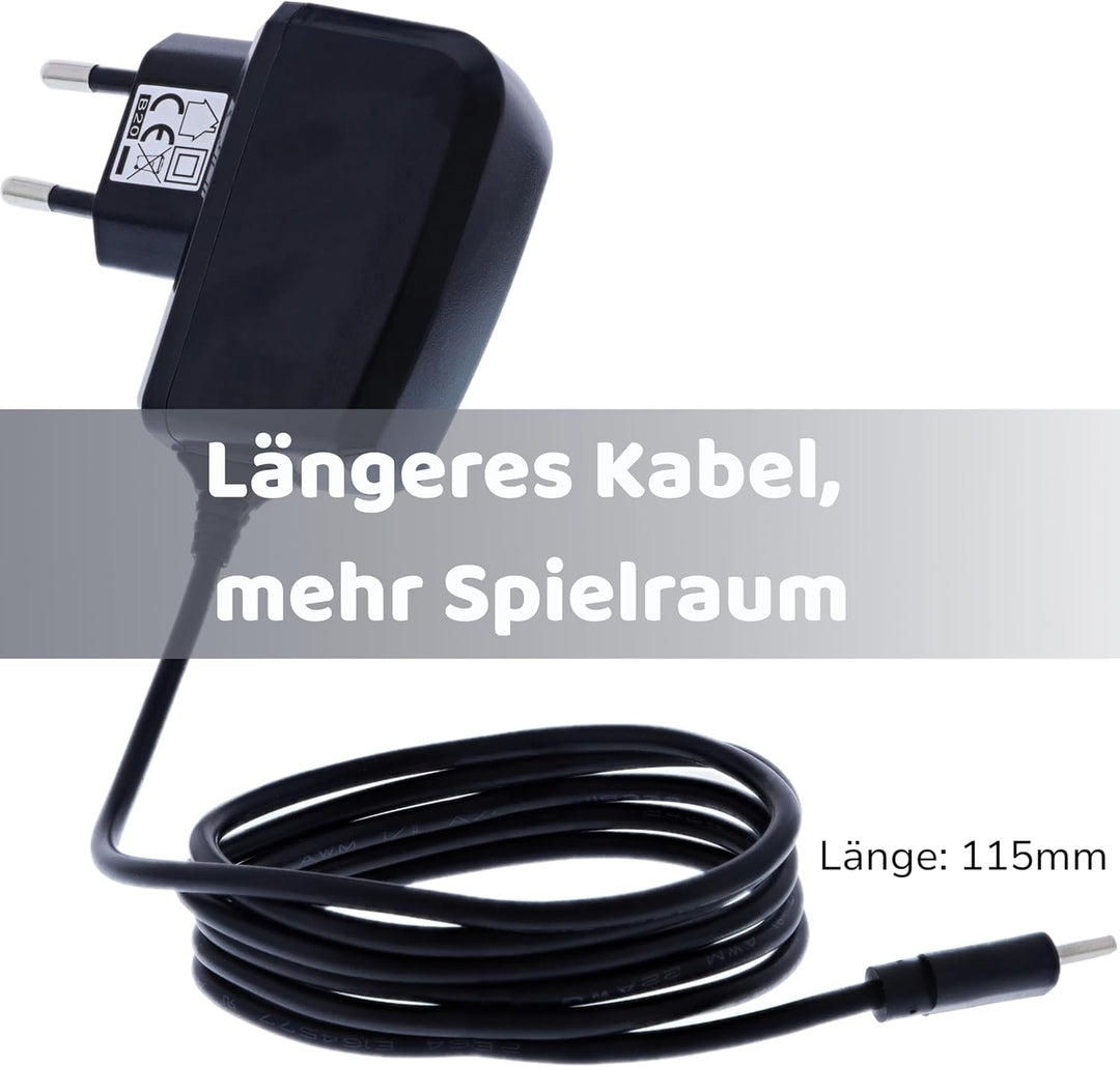 Ladekabel 115 cm kompatibel mit Toniebox 2 2025 Netzkabel lang Ersatzkabel Netzteil Stromkabel Ersat