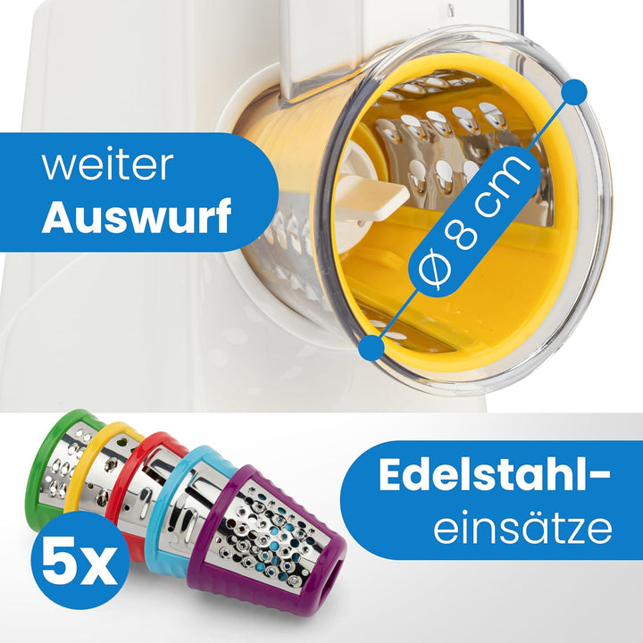 Clatronic ME 3604 Multi Express, hochwertige grosse und wechselbare Trommeleinsätze aus Edelstahl zu