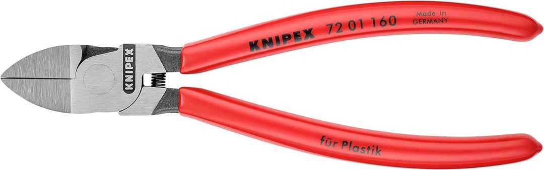 Knipex Seitenschneider für Kunststoff mit Kunststoff überzogen 160 mm (SB-Karte/Blister) 72 01 160 S