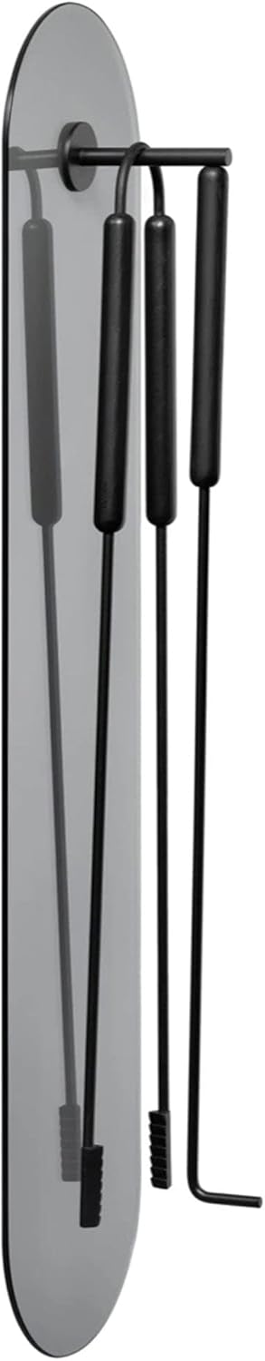 Blomus 66160 ASHI Black Kamingarnitur 3-TLG. wandmontiert (1 Stück) x Schwarz, x Schwarz