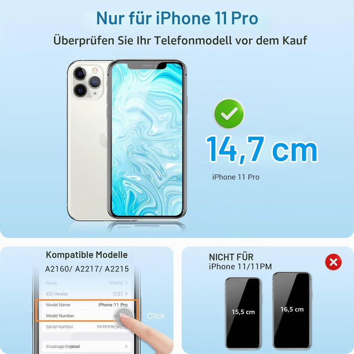 GULEEK Display für iPhone 11 Pro 5,8 Zoll LCD Bildschirm Ersatz Touchscreen mit 3D Touch vormontiert