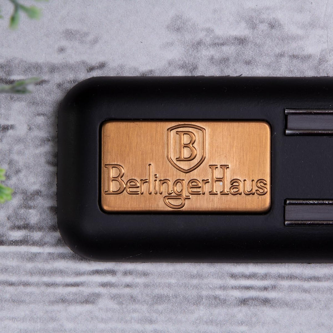 Berlinger Haus Set von Messer mit Magnethalter 6 PCs Black Rose Collection BH-2698