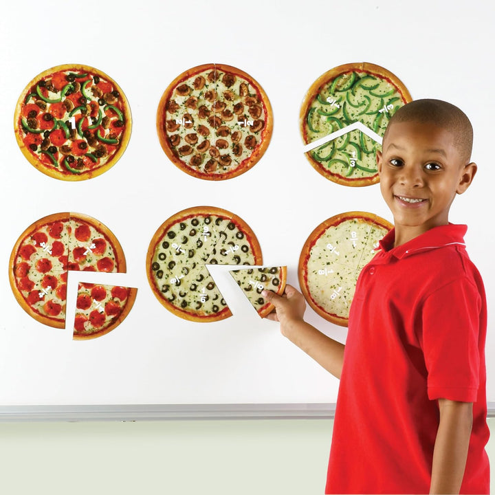 Learning Resources Magnetische Bruchteil-Pizzastücke „Pizza Fractions“, Ab 6 Jahren, Lernspiel Brüch