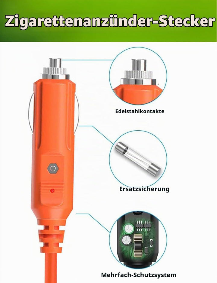 XT60i auf Zigarettenanzünder Kabel, 14AWG 12V/24V Ladekabel für Powerstation &amp; Solargenerator – Komp