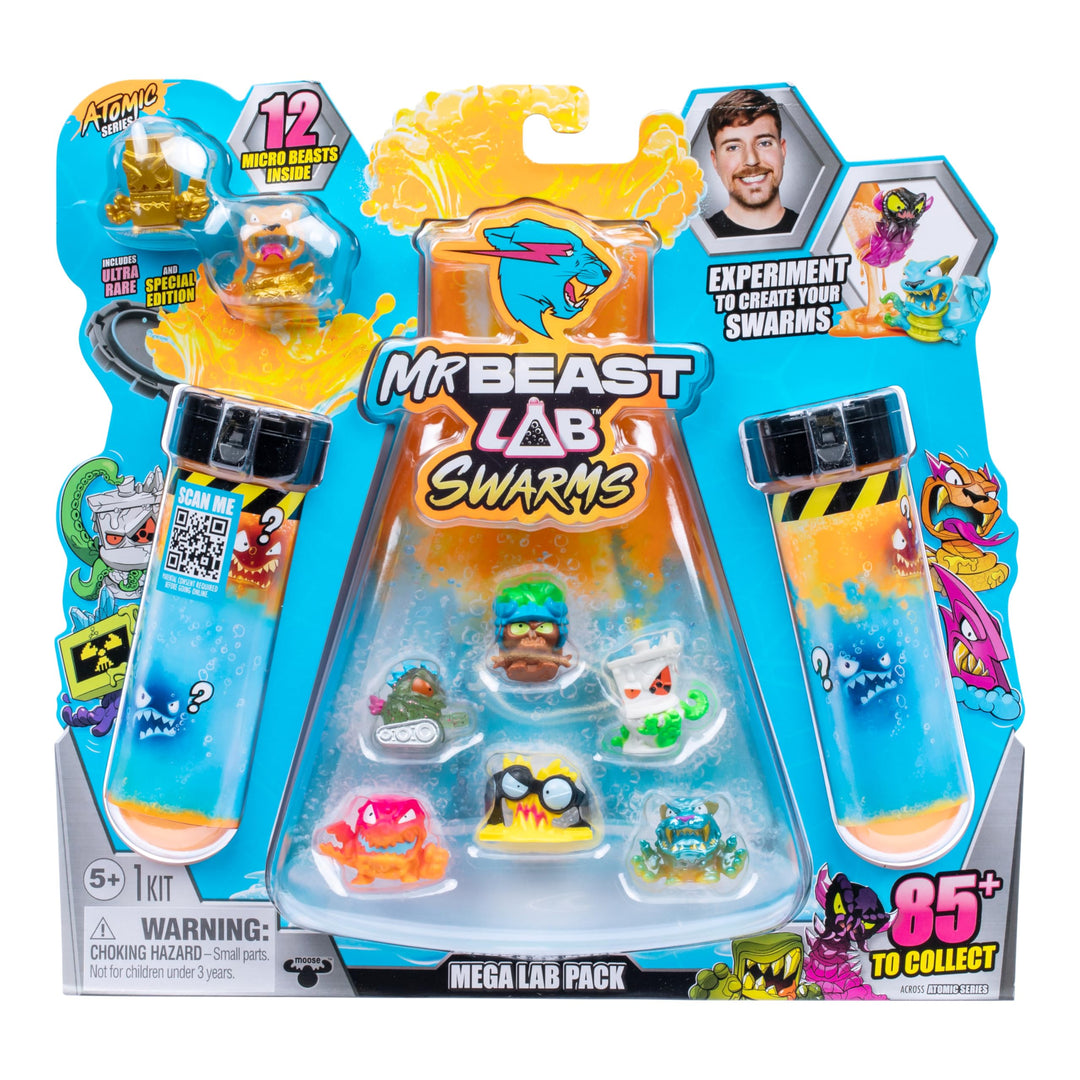MRBEAST LAB Swarms, Atomic-Serie, Mega-Labor-Packung, Experiment, Wasser hinzufügen, Reagenzglas sch