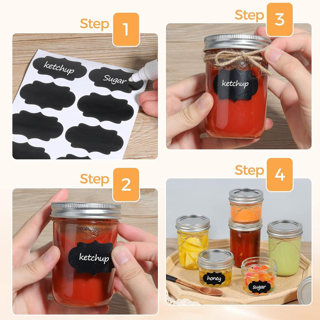 ComSaf 250ml Einmachgläser mit Deckel 16 Stück Mason jar, Vorratsgläser für Lebensmittel für selbstg