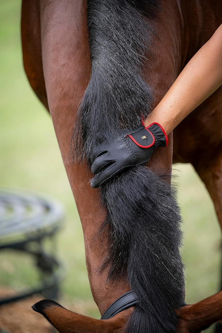 Roeckl Sports Reithandschuh LONA, Ladies Sommer Handschuh, 6 Farben, Grösse 6-8.5 6 Schwarz/Weiss, 6