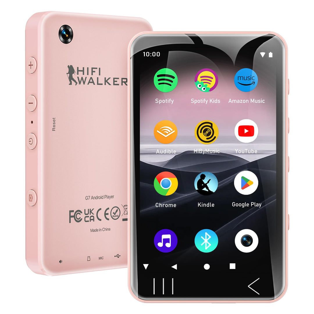 HIFI WALKER G7 MP3-Player mit Bluetooth & WLAN, Android 13, 144 GB Speicher, 3 GB RAM, 4-Zoll HD-Tou