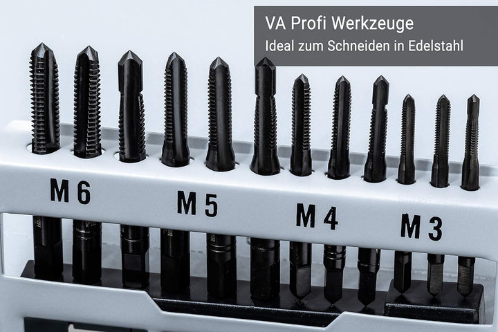 BAER Gewindeschneider Set HSSE EDELSTAHL Handgewindebohrer - Schneideisen - Werkzeuge : M 3-12 - Gew