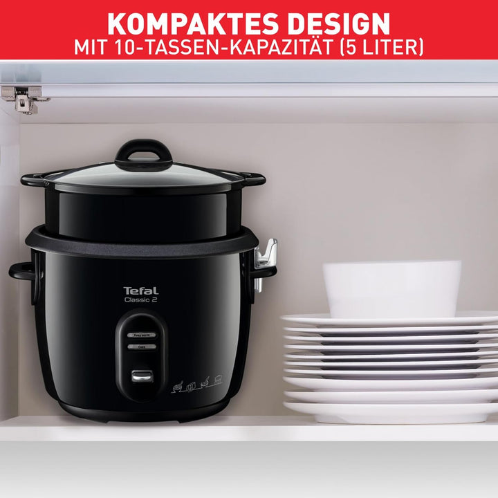 Tefal RK103811 Reiskocher Classic, schwarz-metallic, Noir