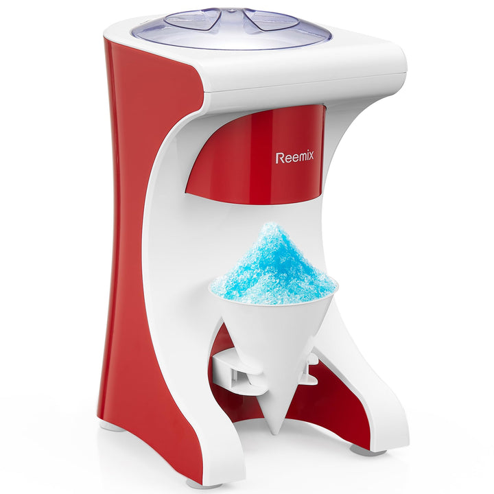 Reemix Elektrische Shaved Ice Maschine – Profi-Edelstahlklingen für Snow Cones & Slushies – Rutschfe