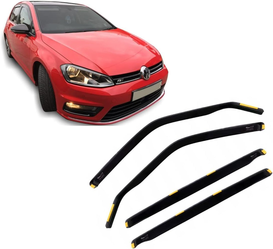J&J AUTOMOTIVE | Windabweiser Passend Für Golf 7, 5-Türer 2012-2019, Heko Regenabweiser, Schwarz, Ge