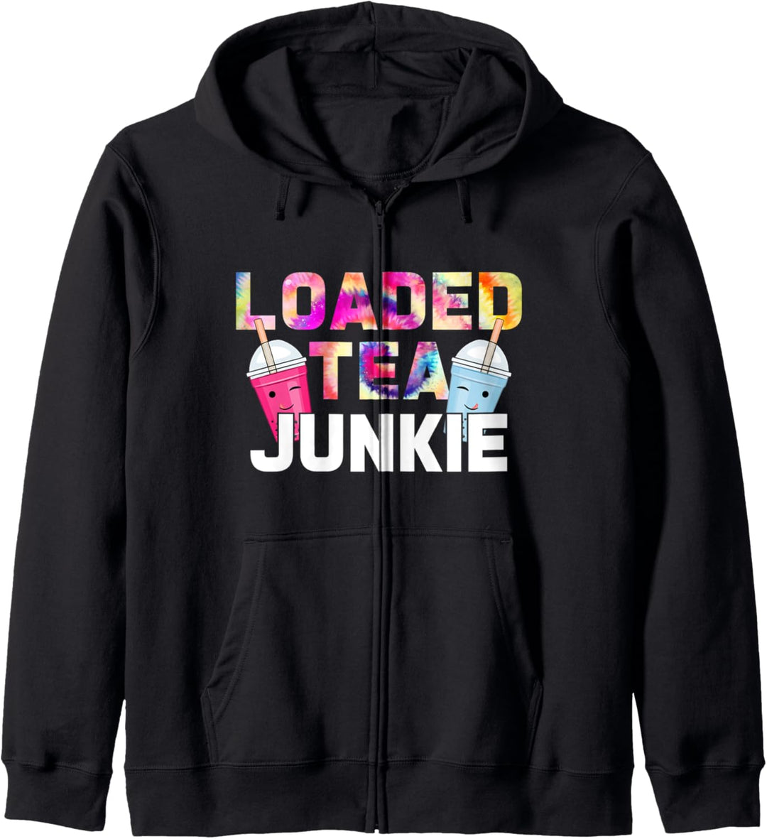Loaded Tea Junkie Funny Summer Vibes Fan Kapuzenjacke