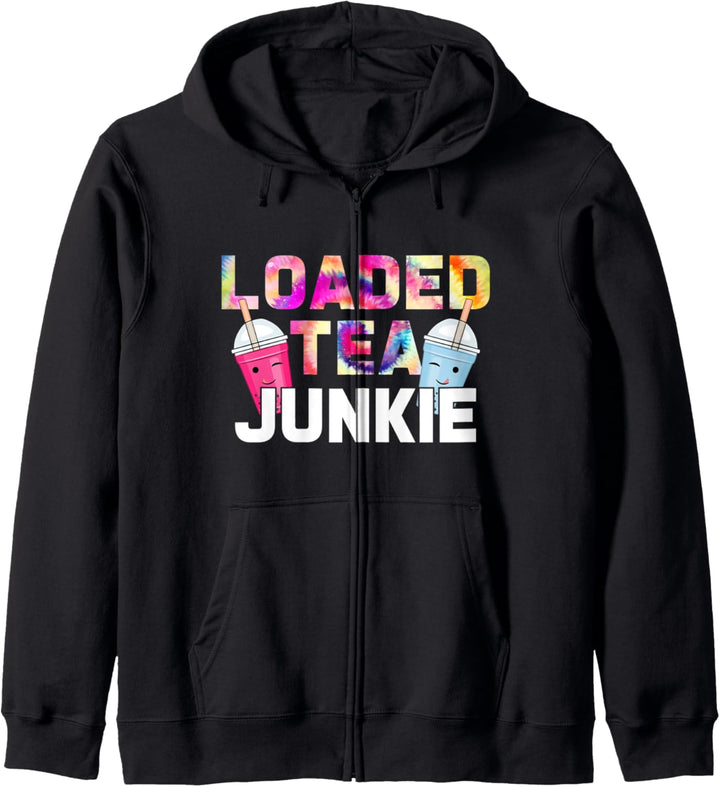 Loaded Tea Junkie Funny Summer Vibes Fan Kapuzenjacke