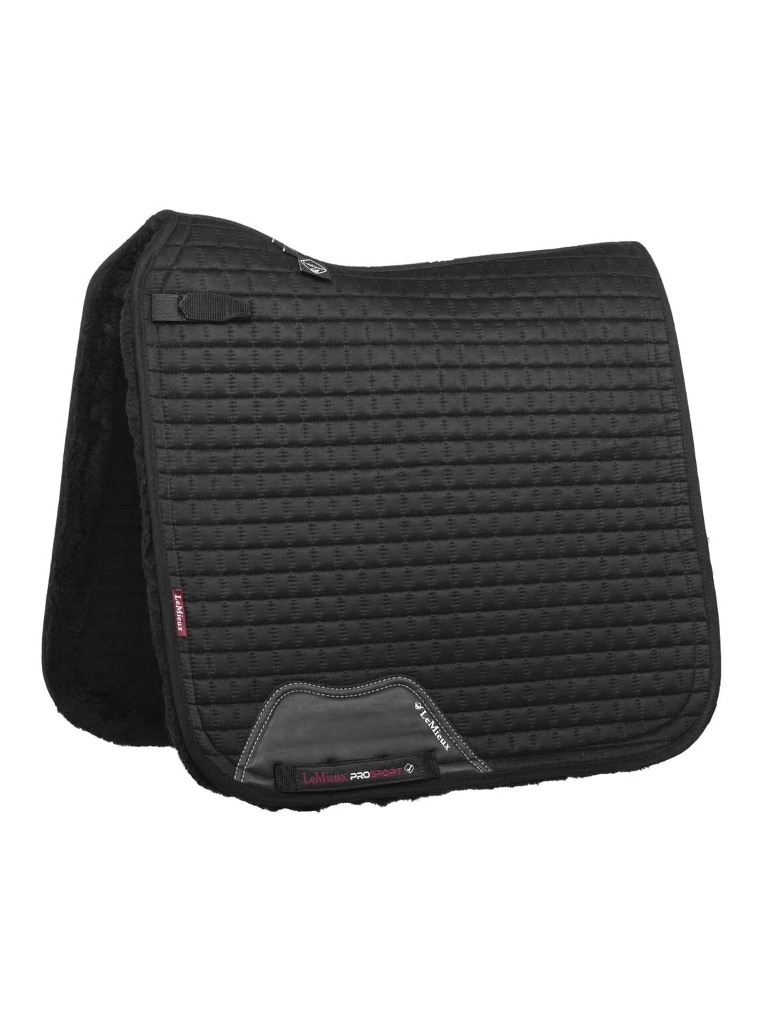 LeMieux Merino Plus Sensitive Lammfell Dressur-Schabracke, Schwarz, L, Schwarz