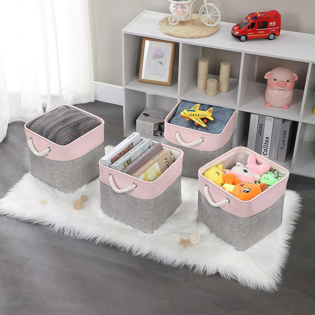 Mangata Aufbewahrungsbox,(25x25x25cm) Aufbewahrungskorb Stoff, Box in Würfel für Schrank, Regal, und