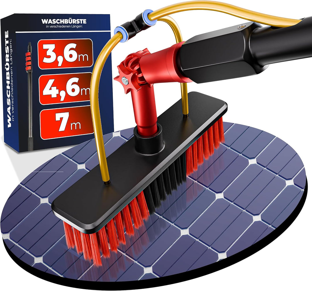 Waschbürste mit Teleskopstiel 7 Meter ausziehbar zur Reinigung von Solaranlage Terrassenüberdachung