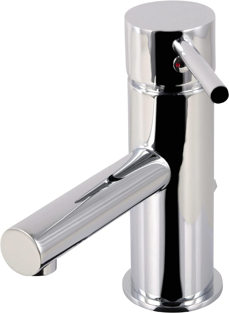 aquaSu® Waschtischarmatur Lago 2.0 in chrom mit Wasserspar-Funktion, Einhebelmischer mit Stickgriff,