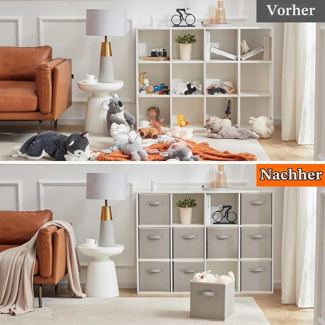 Lifewit Aufbewahrungsbox aus Stoff,36L Faltbar Aufbewahrungswürfel Ordnungsboxen Aufbewahrung aus Vl