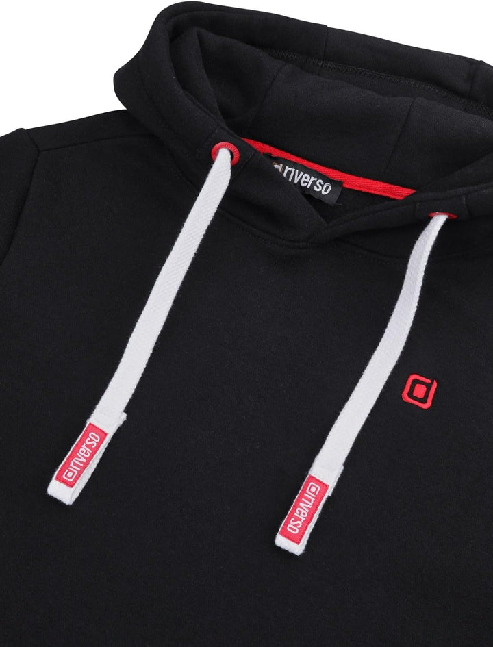 riverso Hoodie Herren Regular Fit RIVLinus Kapuzenpullover Pullover Sweatshirt Streetwear Grau Braun