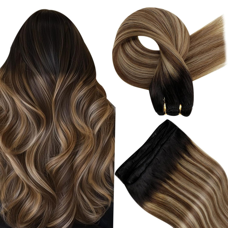 Hetto Balayage Echthaar Tressen Extensions Remy Tressen Echthaar Extensions Naturlich Tressen Extens