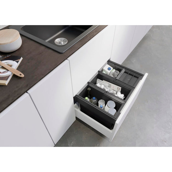 BLANCO FLEXON II low 80/3 | Abfall Müllsystem | für 80 cm breite Unterschränke | System zum Einbau i