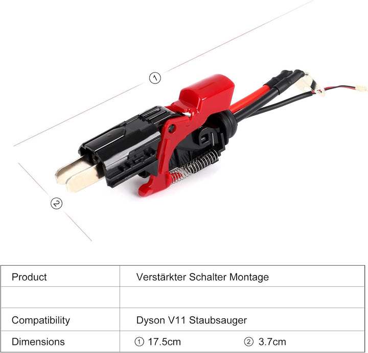V11 Verstärkter Schalter-Montagesatz für Dyson V11 SV14 Staubsauger-Zubehör, Schalter Verstärkt Ersa